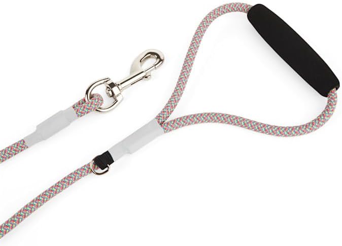 Youly 5/16" Multicolored Reflective Dog Leash, 5 Ft.