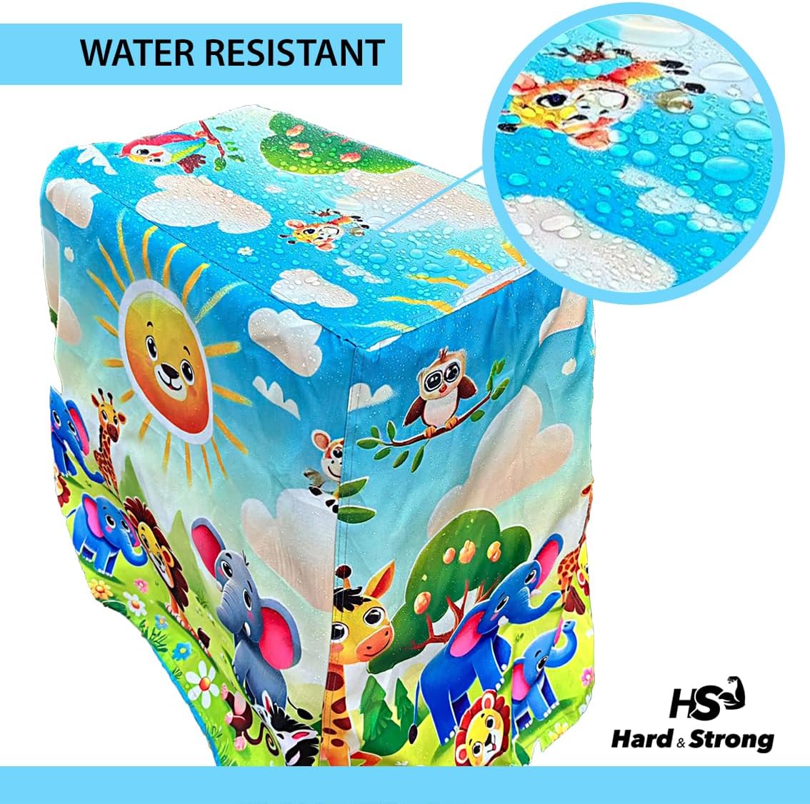Oxford 600D Durable Waterproof Cover, Anti-Uv Dust Proof Kids Water Table Cover, Cute Colorful Vibrant Design, Includes Bag