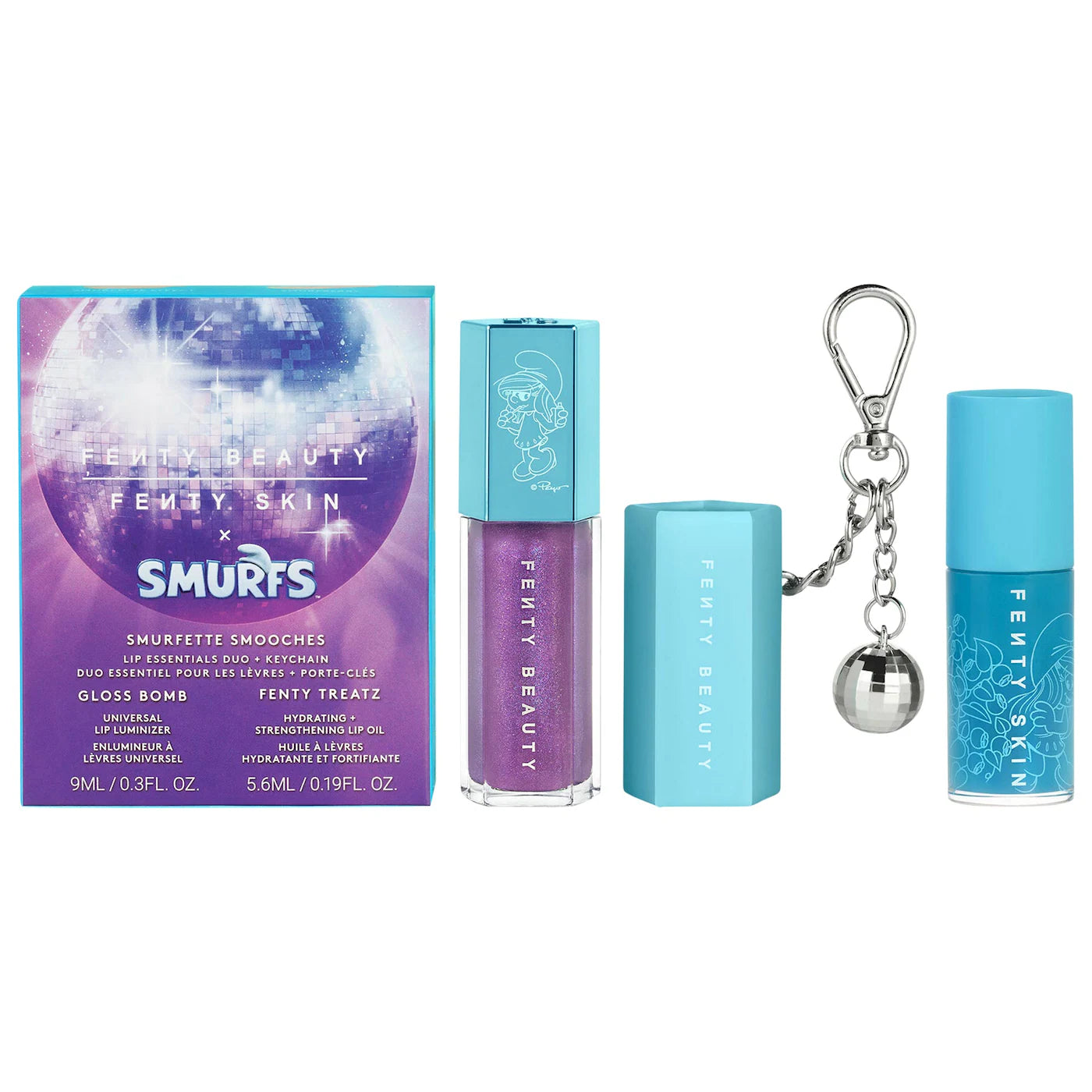 Fenty Beauty Smurfette Smooches Lip Essentials Duo + Keychain