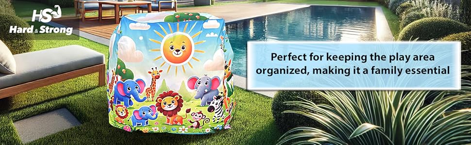 Oxford 600D Durable Waterproof Cover for Step2, Anti-Uv Dust Proof Kids Water Table Cover, Cute Colorful Vibrant Design, Includes Bag